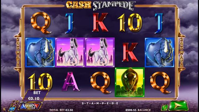 Как играть а игровой автомат Cash Stampede. смотреть онлайн