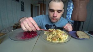 МУКБАНГ МАКАРОНЫ С ТЕФТЕЛЯМИ В СОУСЕ / ВИНЕГРЕТ / СЫР/ ХЛЕБ/ ОБЖОР/ Mukbang EATING/ ASMR/ АСМР #969