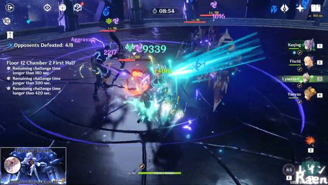 C0 Lynette + Keqing Aggravate / Kuki Hyperbloom 3.8/4.0 Floor 12 Spiral Abyss Genshin Impact смотреть онлайн