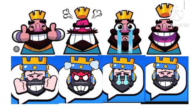 Clash Royale 4 King Emotes Clash Royale VS Brawl Stars Frank смотреть онлайн