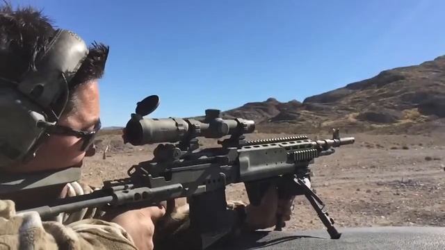 Springfield Armory M1A EBR rapid fire slow motion смотреть онлайн