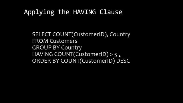 The Having Clause смотреть онлайн