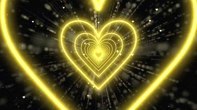 Neon Lights Love Heart Tunnel?Yellow Heart Background Video Loop [4 Hours] Wallpaper Heart смотреть онлайн