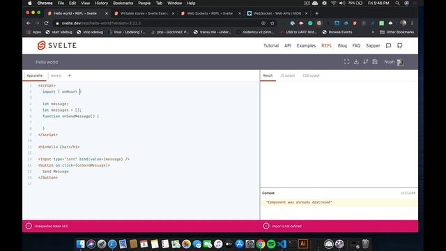 Svelte.js Demo - WebSockets смотреть онлайн
