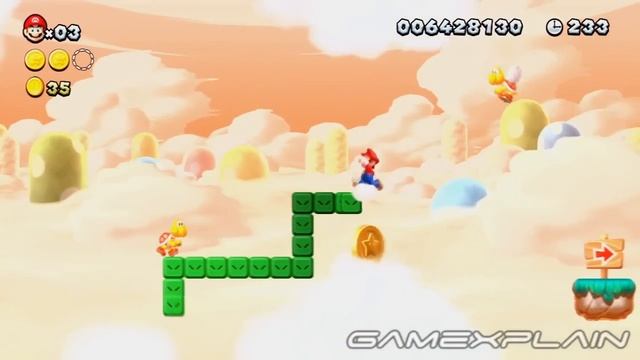 New Super Mario Bros. U - Meringue Clouds-6 Snaking Above Mist Valley Star Coins Guide & Walkthroug смотреть онлайн