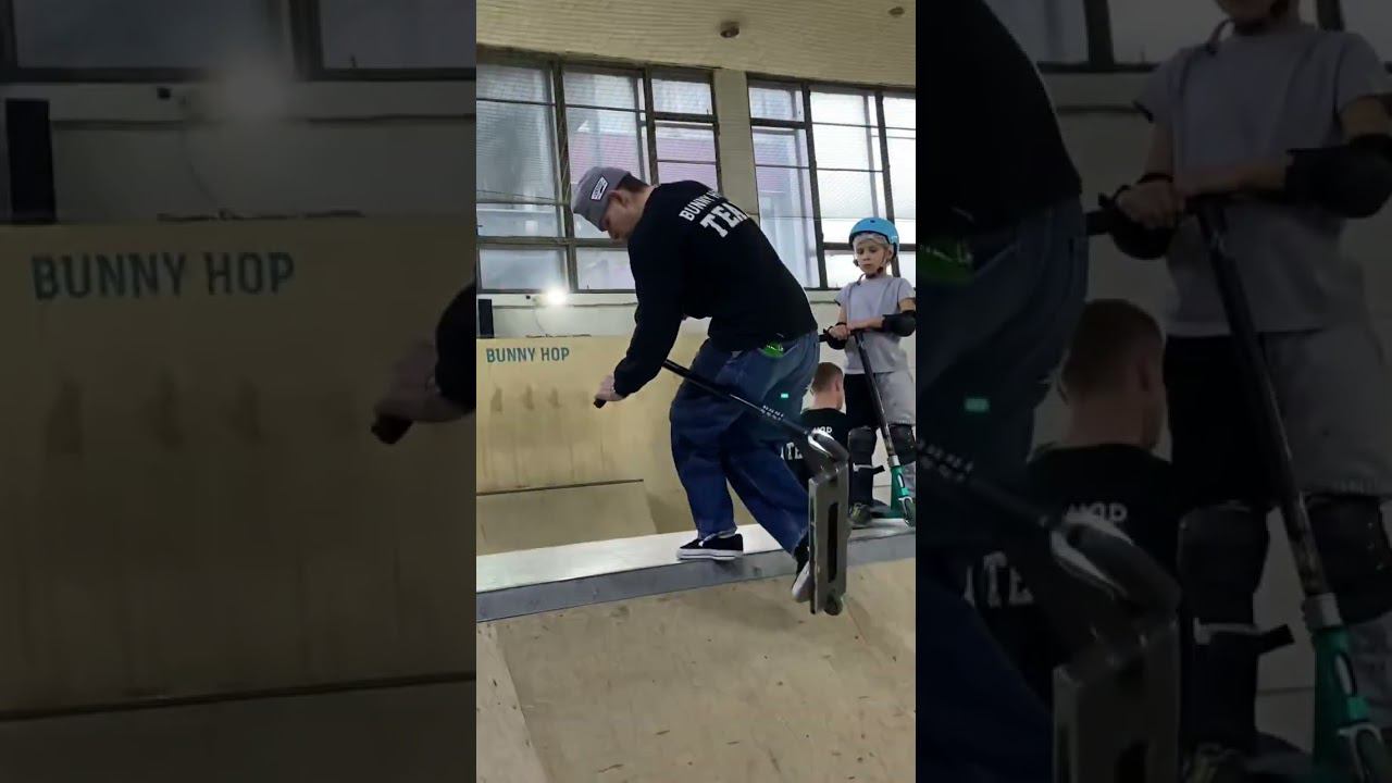 Трюки на самокате от Инструктора скейт парка BunnyHop Максима Левина. смотреть онлайн