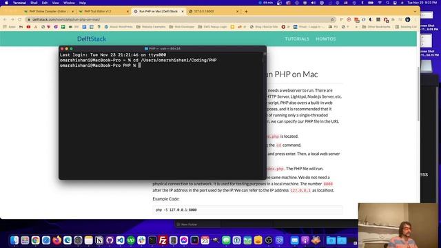 Start a PHP Server to run .php Files On Mac via a Terminal Command смотреть онлайн