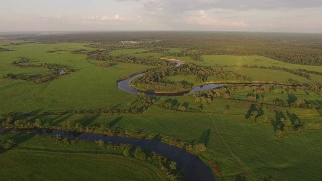 Национальный парк "Угра". Наши реки и озера (зарисовка с квадрокоптера) смотреть онлайн
