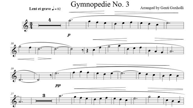 Gymnopédie No. 3 by Erik Satie (Violin Solo with Piano Accompaniment/Sheets) смотреть онлайн