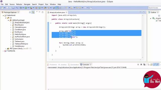 PROGRAMMER EN JAVA (Débutant) - 60 - Les méthodes contains et indexOf смотреть онлайн