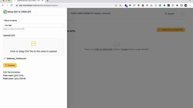 CSV to JSON API without code смотреть онлайн