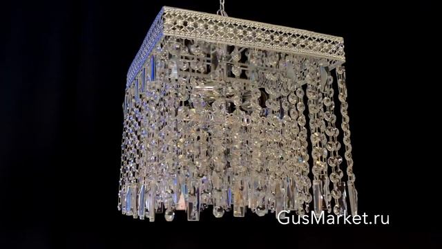 Хрустальная люстра "Квадрат пластина" смотреть онлайн