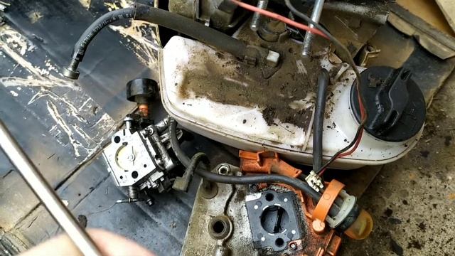 Чистка и разборка двигателя Stihl fs 490 c смотреть онлайн