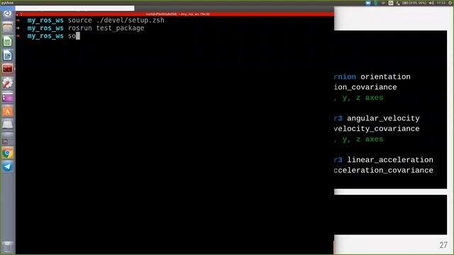 Лекция 9. Файловая система Robot Operating System (ROS), создание пакета, типы коммуникации смотреть онлайн