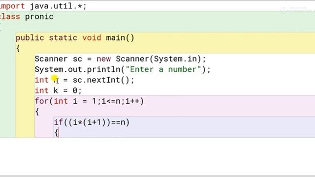 Pronic number or not in Java. смотреть онлайн