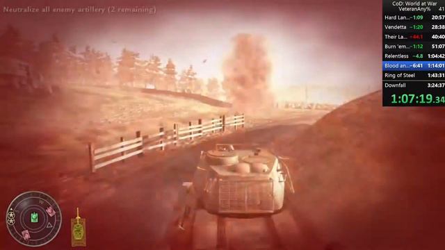 Call of Duty: World at war Blood and Iron: Veteran% (WR) смотреть онлайн