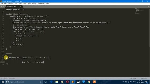 Java Program To Display Fibonacci Series Upto N Terms - For Beginners смотреть онлайн