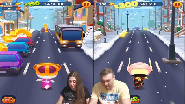 Железный забег в игре Tom Gold Run! Принцеса Анджела против Железного Бена от Каталекс! смотреть онлайн
