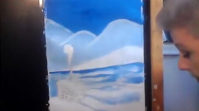 Рисуем зимний пейзаж смотреть онлайн