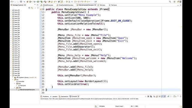 Java 89. Cách thêm thanh Menu và xử lý sự kiện cho các Menu | Lập trình Java смотреть онлайн