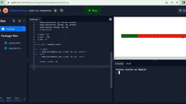 Python Programming: if-elif-else inside a for loop to get different colors for squares: Pixel Art смотреть онлайн