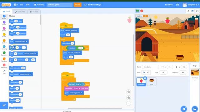 how to make a catcher game on scratch tutorial смотреть онлайн