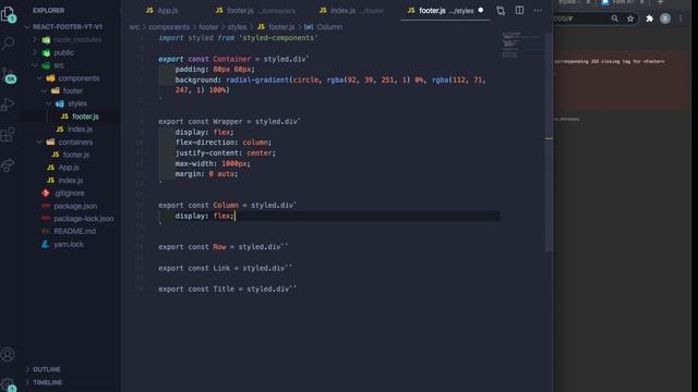 React Footer Tutorial Using Styled Components & Compound Components - Beginner React JS Project смотреть онлайн