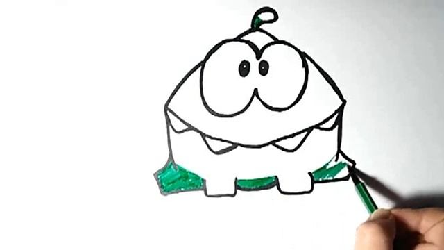 How to Draw Om Nom Рисуем Ам Няма Видео для детей Мультик смотреть онлайн