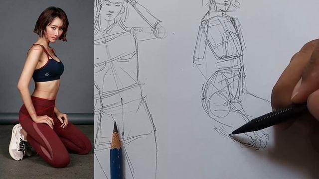How to draw body [with model] - Practice every day смотреть онлайн