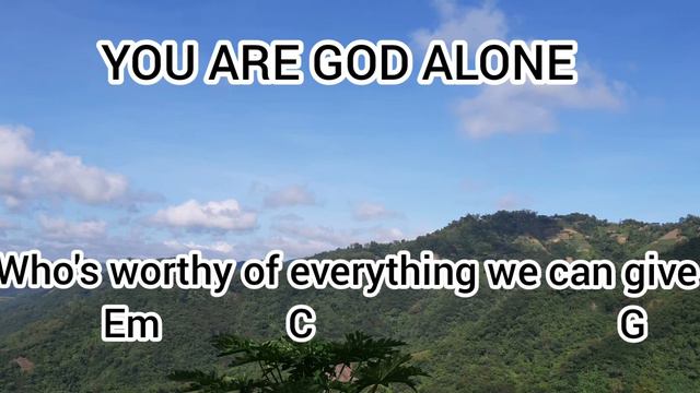 YOU ARE GOD ALONE|Acoustic Guitar cover with lyrics and chords смотреть онлайн