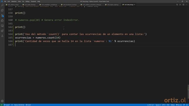 Python Curso V2: 70 Usar la Función count() para Contar las Ocurrencias de un Elemento en una Lista смотреть онлайн