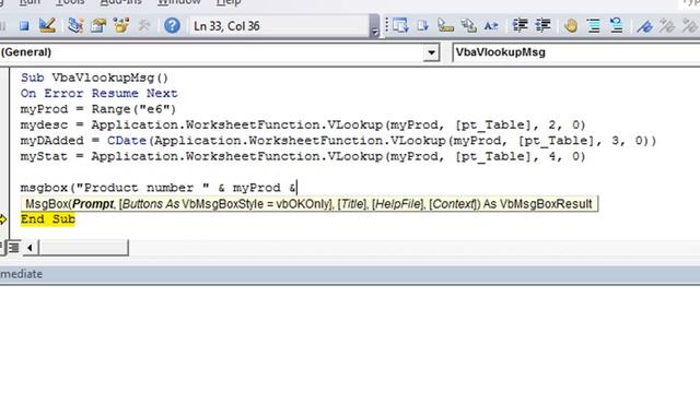 Excel VBA Basics #20 Using VLOOKUP in VBA for a Custom Message смотреть онлайн
