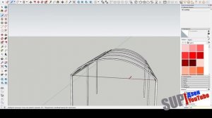Арочный навес в SketchUp.