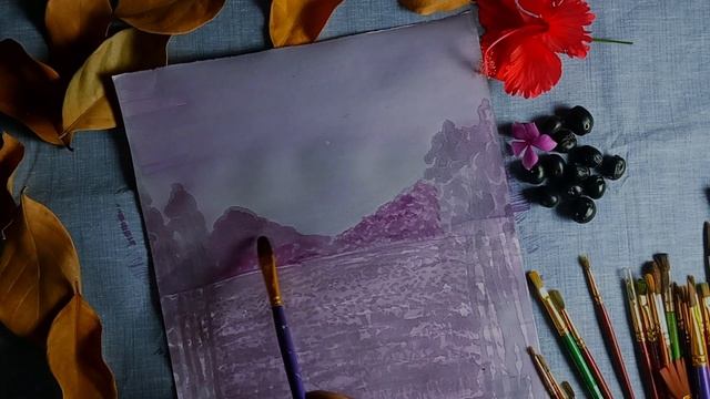 Painting with color made from Java plum. जामून से बनाये रंग से चित्र. смотреть онлайн