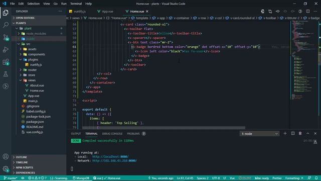 Vuejs - Vuetify UI Design, Plant Shop Dashboard смотреть онлайн
