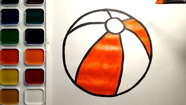 Раскраска Мультик для детей мяч Coloring gift cartoon for kids kids color ball paint ball смотреть онлайн