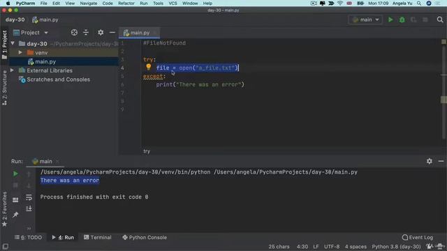 Catching Exceptions_The try catch except finally Pattern | The Complete Python Pro Bootcamp for 202 смотреть онлайн