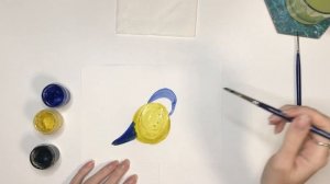 Синичка. Рисуем птичку с малышами. Гуашь. Рисование для самых маленьких. Детский сад.