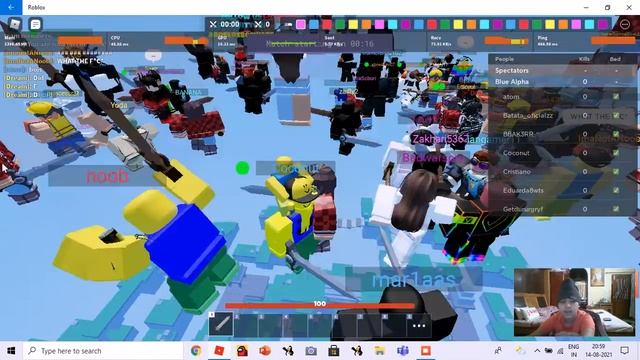 bedwars beta roblox with face cam смотреть онлайн