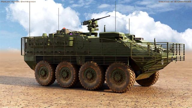 3D model M1130 Stryker CV Slat armour смотреть онлайн