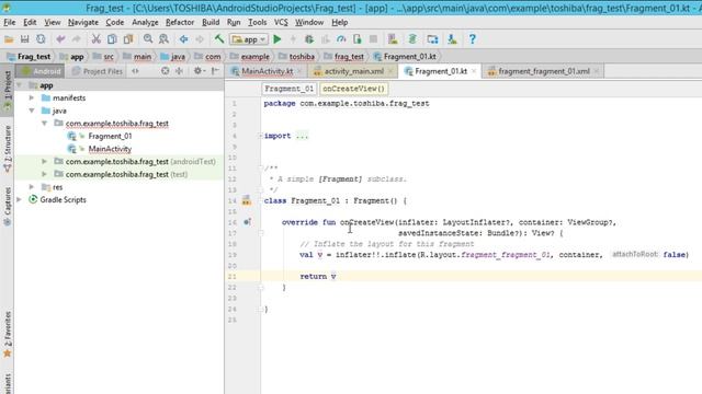 Android studio tutorials - Lesson 2 : Create a Fragments [ Kotlin ] смотреть онлайн