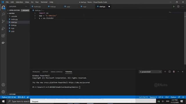 Open Files/Folders through Python | #RNutro | Python 3.8 смотреть онлайн