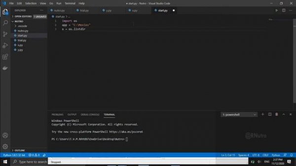 Open Files/Folders through Python | #RNutro | Python 3.8