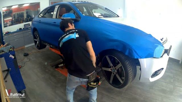 wrapping car - bmw 440 wrapping blue metallic matte 3m смотреть онлайн