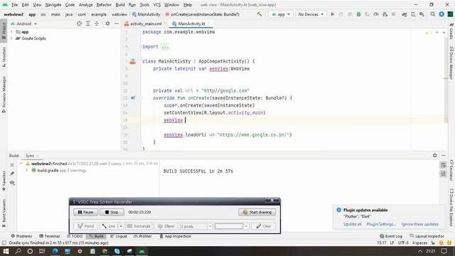 how to create webview | webview | kotlin | android studio tutorial смотреть онлайн
