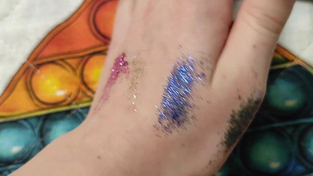 🌈Распаковка. Тени для век. Глиттер. 4 цвета.  Eyeshadow. Glitter. 4 Colors.