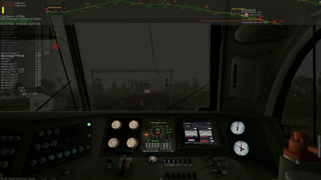 ZDSimulator. Скорый поезд №57 с ЭП1м сообщением Йошкар-Ола - Москва по участку Сергач - Вековка смотреть онлайн