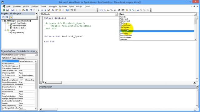 Excel # 337 - Makros beim Starten und Beenden einer Arbeitsmappe ausführen смотреть онлайн