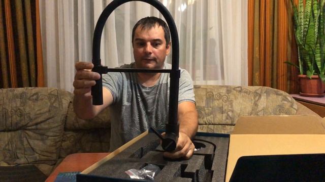 Распаковка смесителя Paulmark Halt Ha214021-401 для кухонной мойки в цвете антрацит смотреть онлайн
