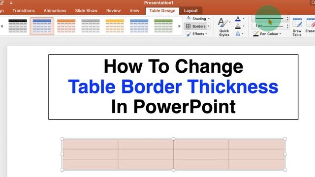How to Change Table Border Thickness in PowerPoint смотреть онлайн